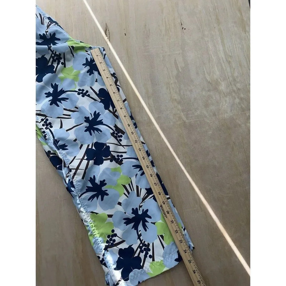 Athleta Women’s Pants Blue Floral Size Small Ankle Hiking, Casual Poly Hawaiian - Picture 6 of 6